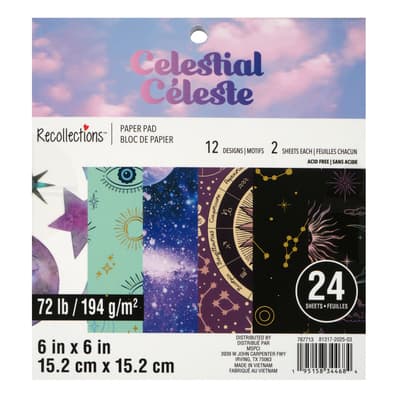 6" x 6" Celestial Paper Pad by Recollections™, 24 Sheets