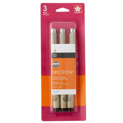 Pigma® Micron™ Fine Line Black Pens, 3ct. image