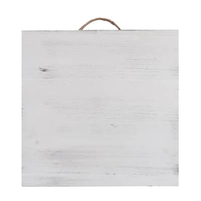 10" x 10" Whitewashed Wood Square Plaques by Make Market®, 2ct. image
