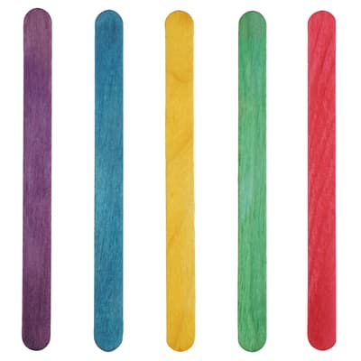 Multicolor Wood Craft Sticks by Creatology™ image