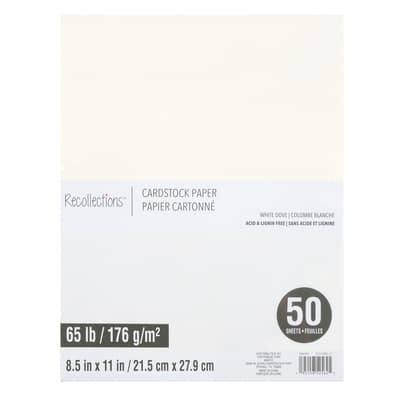 8.5" x 11" Cardstock Paper by Recollections™, 50 Sheets image