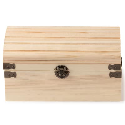 9" Ornate Wood Treasure Chest by Make Market® image