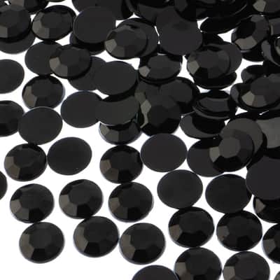 John Bead 12mm Acrylic Round Flat Back Rhinestones, 400ct., Color ...