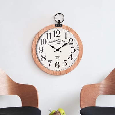 American Clock Co. Vintage Pocket Watch Wall Clock 20