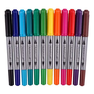 Dual Tip Permanent Markers, 12ct. by Artist's Loft™ image
