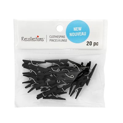 Mini Black Clothespins by Recollections™ image