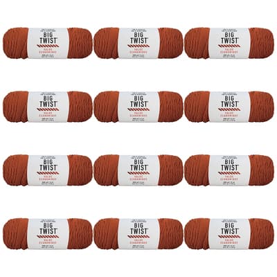 Buy in Bulk - 12 Pack: Big Twist® Value Yarn, Color: Rust | Michaels