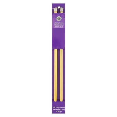 14" Anodized Aluminum Knitting Needles by Loops & Threads®