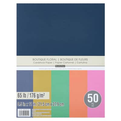 8.5" x 11" 65lb. Cardstock Paper Pack by Recollections™, 50 Sheets image