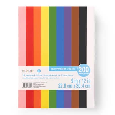 Rainbow 9" x 12" Construction Paper by Creatology™, Assorted Sheets image