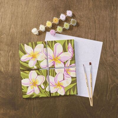White Flowers Paint-by-Number Gallery Mini Kit by Artist's Loft