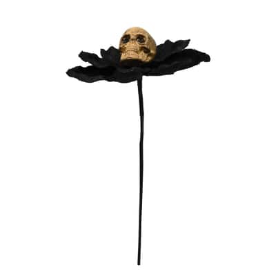 Tige de fleur noire avec crâne de 30,7 cm d’Ashland image