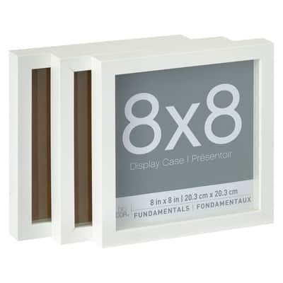 3 Pack Fundamentals 8" x 8" White  Shadow Boxes by Studio Décor® image