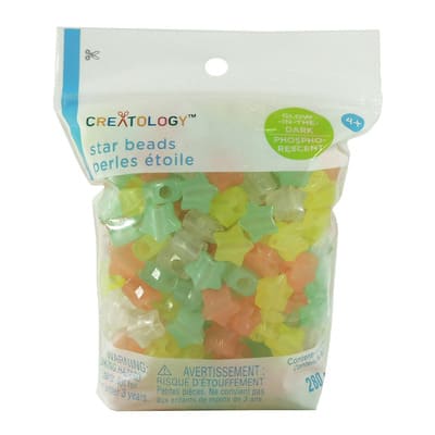 Glow In the Dark Star Beads by Creatology™ image