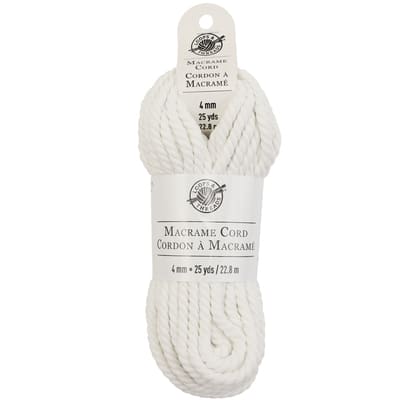 Macramé Cotton Cord by Loops & Threads®, 25yd.