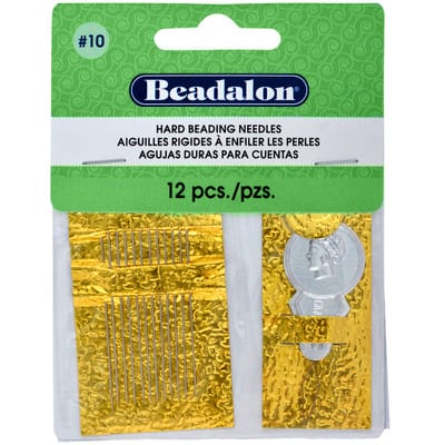 Beadalon® Hard Beading Needles, Size 10 image