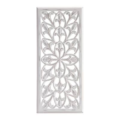 Habitat Augustus White Leaner Wood Wall Medallion | Michaels