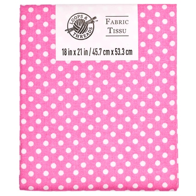 Pink & White Small Dots Cotton Fabric by Loops & Threads® image
