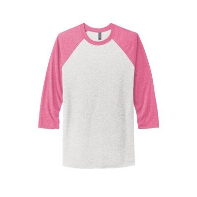 Next Level Unisex Tri-Blend 3/4-Sleeve Raglan T-Shirt, Size: Medium ...