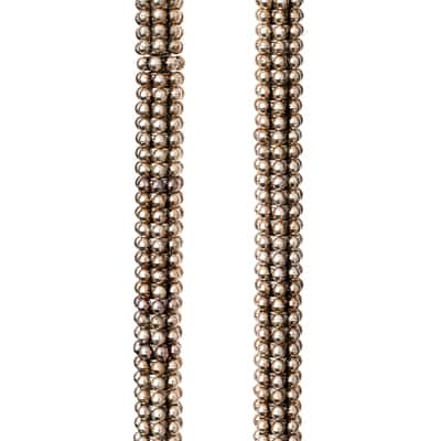 Silver Plated Small Dot Rondelle Beads, 6mm by Bead Landing™ image