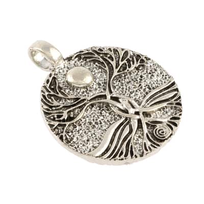 Rhodium Round Tree Roots Pendant by Bead Landing™ | Michaels