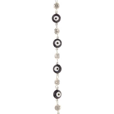 Rhodium Antique Metal Evil Eye Beads by Bead Landing™