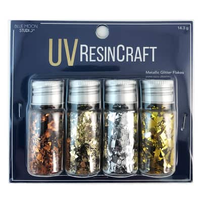Blue Moon Studio™ UV Resin Craft Metallic Glitter Flakes Set