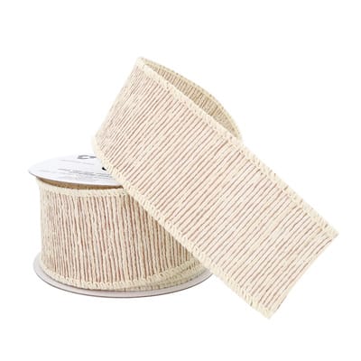 1.5'' x 2yd. Wired Faux Bark Ribbon by Celebrate It® image