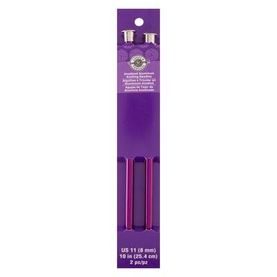 10" Anodized Aluminum Knitting Needles by Loops & Threads®