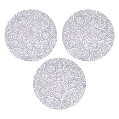 10" Silver Paisley Cake Boards by Makery®
