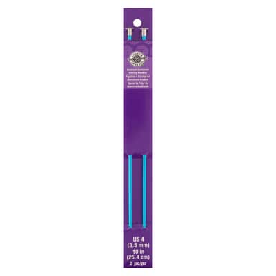10" Anodized Aluminum Knitting Needles by Loops & Threads®