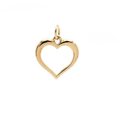 14K Gold Open Heart Charm by Bead Landing™ image