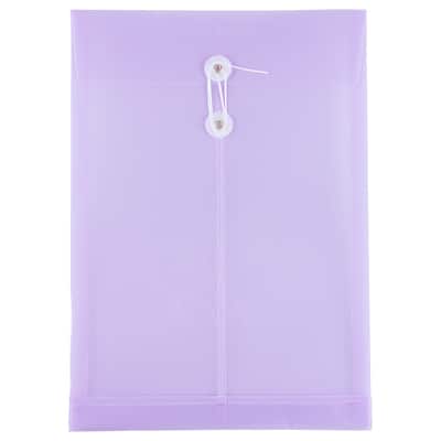 JAM Paper Legal Size Plastic Envelopes with Button & String Tie Closure ...