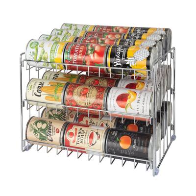 Kitchen Details 3-Tier Chrome Can Storage Organizer Rack | Michaels