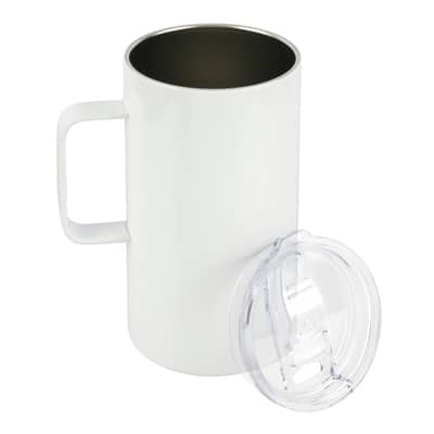 20oz. White Stainless Steel Sublimation Mug with Lid by Make Market |  Michaels