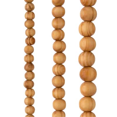 Natural Wooden Round Beads by Bead Landing™ image