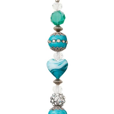 Blue Heart Strung Beads By Bead Landing™