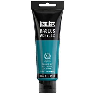 Liquitex® BASICS® 4oz. Acrylic Paint, Color: 046 Turquoise Blue | Michaels