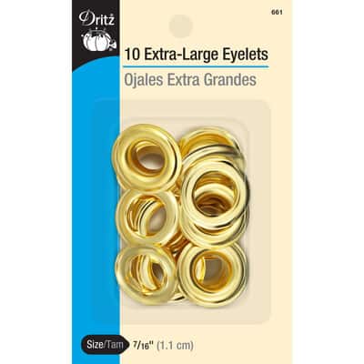 Dritz® 7/16'' Brass Extra-Large Eyelets, 10 Sets | Michaels