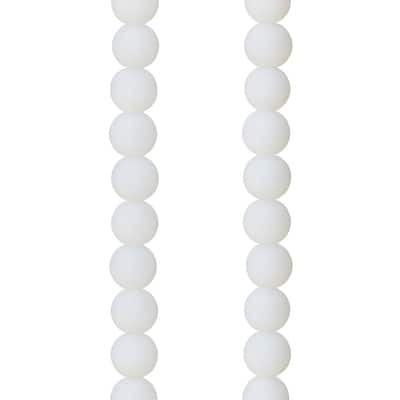 Opaque White Glass Round Beads, 8mm by Bead Landing™ image
