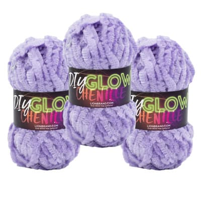 3 Pack Lion Brand® DIY Glow Chenille Yarn