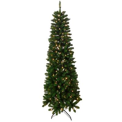 6.5ft. Pre-Lit PVC Slim Artificial Tree | Michaels