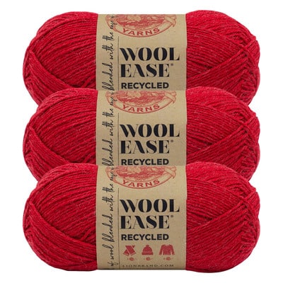 3 Pack Lion Brand® Wool-Ease® Recycled Solid Yarn