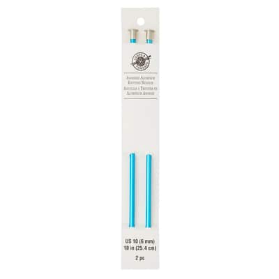 10" Anodized Aluminum Knitting Needles by Loops & Threads® image
