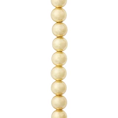 Gold Metal Round Beads, 8mm by Bead Landing™ image