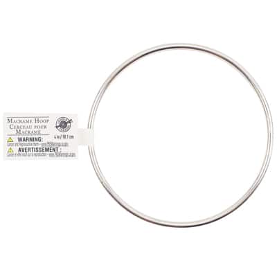 Macramé Nickel-Plated Hoop by Loops & Threads®