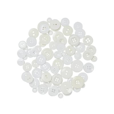White Buttons Value Pack By Loops & Threads® image