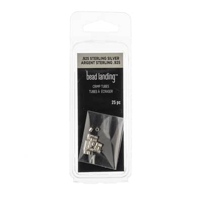 2mm Sterling Silver Crimp Tubes Findings, 25ct. by Bead Landing™