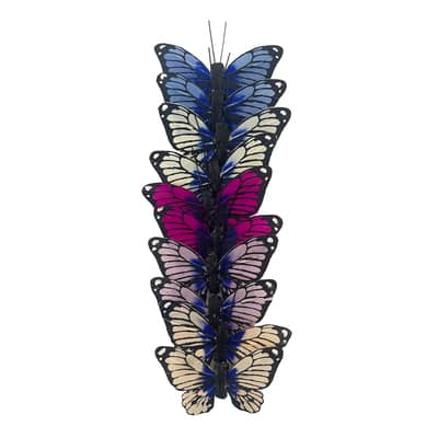 2.5" Blue & Purple Feather Butterflies, 10ct. by Ashland® image
