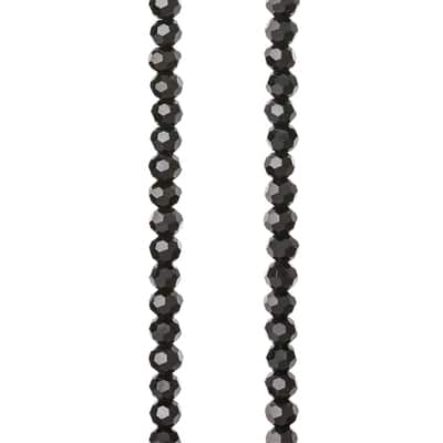 Black Faceted Glass Beads, 3mm by Bead Landing™